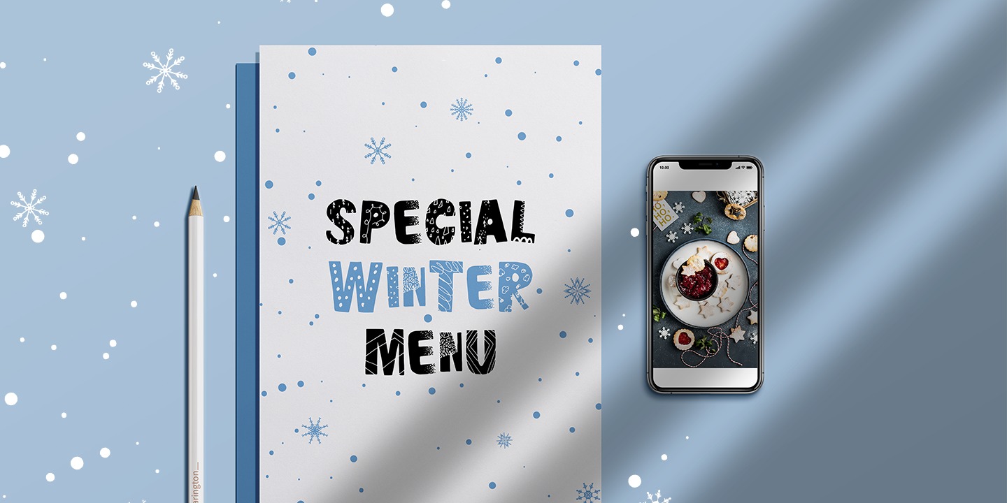 Beispiel einer Winter Delight Regular-Schriftart